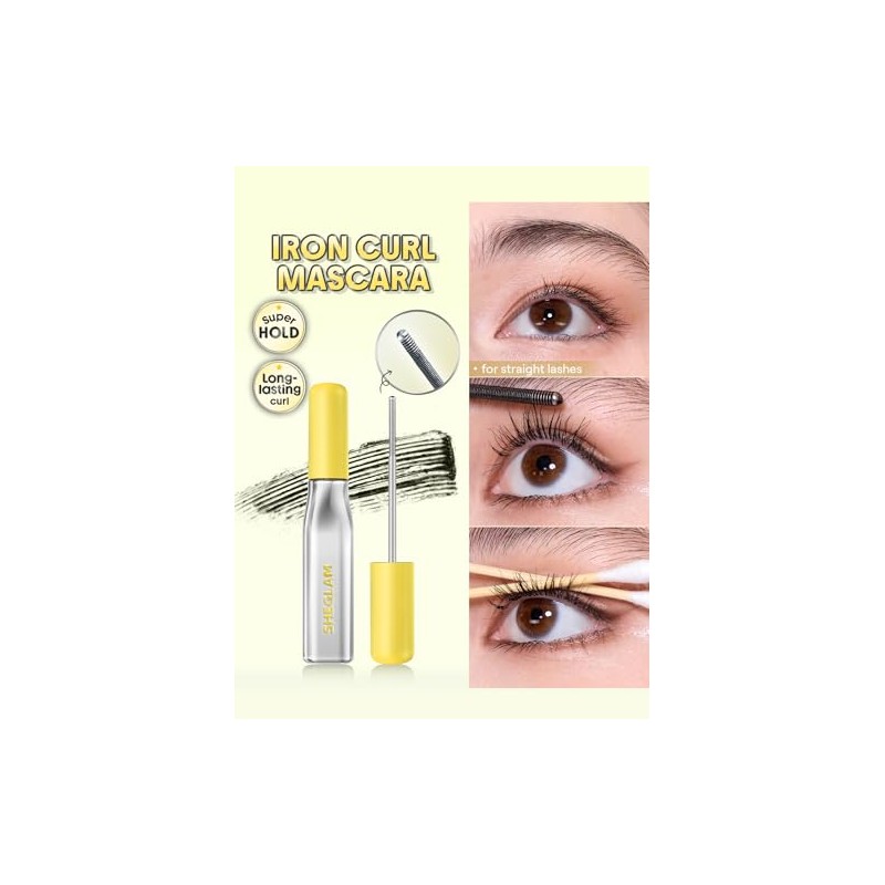 SHEGLAM Lashlighter Iron Curl Mascara Straight Lashes Long-lasting Lengthening Waterproof