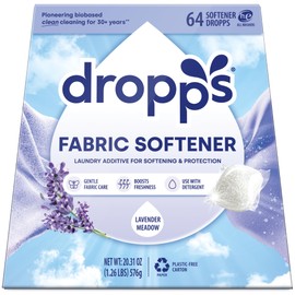Dropps Laundry Fabric Softener Pods, Lavender Meadow (64 Pods) - Laundry Additive for Softening & Protection - HE Compatible Mineral Based Ingredients Laundry Supplies