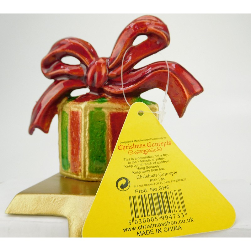 Christmas Concepts® Shaped Christmas Stocking Hanger In Red/Green/Gold