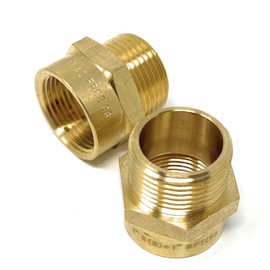 G Thread (Metric BSPP) Male to NPT Thread Female Pipe Fitting Adapter - Lead-Free Adapter (Two,1 inch)