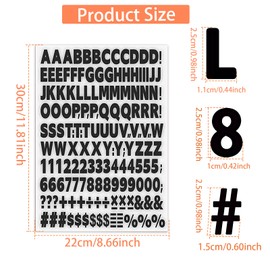 6 Sheets Iron on Letters and Numbers for Clothing, Iron on Letter with A-Z Heat Transfer Alphabet 0-9 Number PU Symbols Stickers for Fabric T-Shirt Printing DIY Crafts, Black/White