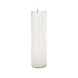 Velas lisas de parafina | Color a elegir | Para rituales, meditación y relajación| Atraer energías | Para eventos sociales | 20 cm x 5.5 cm | 1 pieza | 100% de parafina| (Blanco)