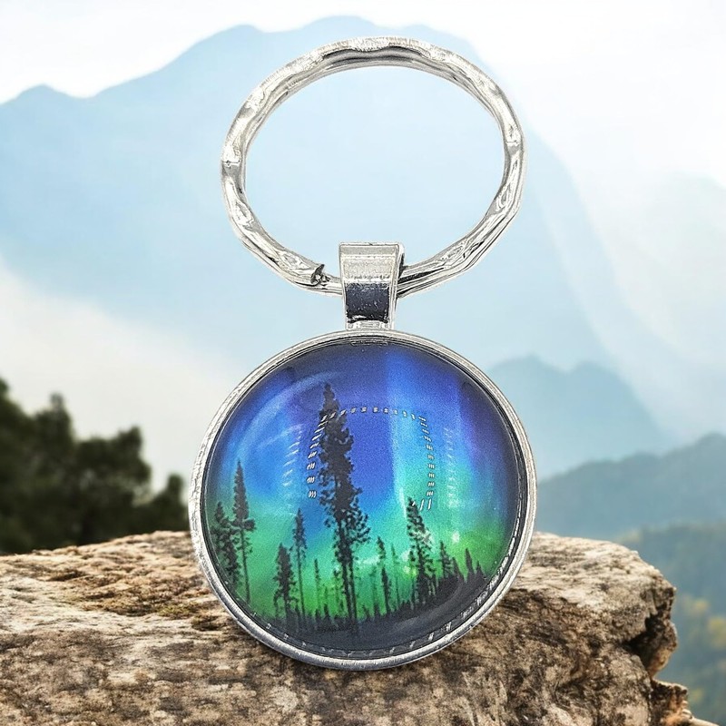 Promotech Sky Polar Light Keychain - Flat Keychain Made of