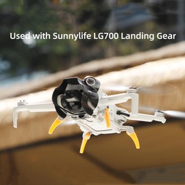 Xmipbs Mini 4 Pro Lens Hood Anti-Glare Sunshade Cover, Gimbal Camera Guard Protector for DJI Mavic Mini 4 Pro Black