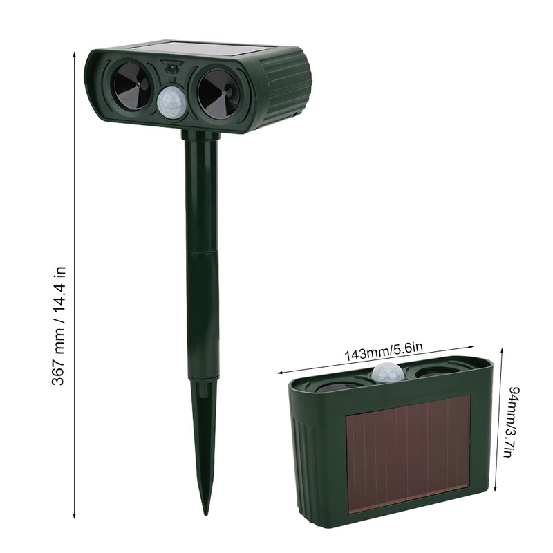 Outdoor Waterproof Solar Power Animal Repeller Ultrasonic Infrared Mouse Bird