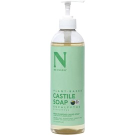 Dr. Natural Jabón de Castilla Líquido para Cuerpo Natural, Orgánico, Sin Sulfatos y Parabenos Shampoo y Jabon Facial Hecho de Plantas, Aceite de Oliva, Coco y Palma, Manteca de Karité y Romero (Eucalipto).