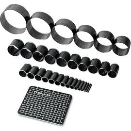 Leather Circle Cutter Tool Set, 31 Pieces Circle Punch Tools 1-25mm 30 35 40 45 50 55mm, High Carbon Steel Round Leather Cutting Dies - Hole Punch Tool Kit for DIY Crafts