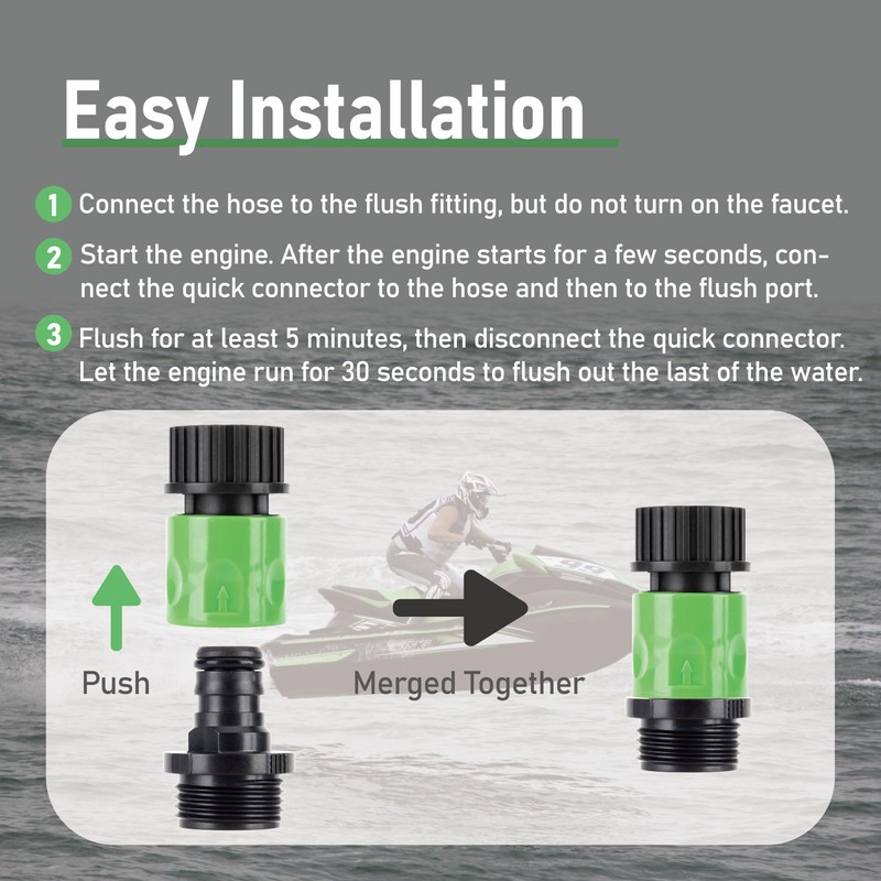 nonarttoy Boat Engine Flush Kit, Boat Hose Quick Release Kit,