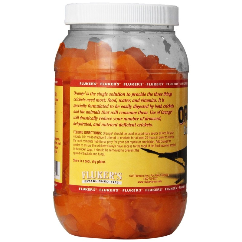 Fluker's Orange Cube Complete Cricket Diet, Gut Load Food for