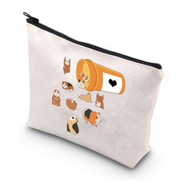 MYSOMY Make-up-Tasche für Meerschweinchenliebhaber, wiederverwendbar, mit Reißverschluss, Meerschweinchen-Tasche, Modern