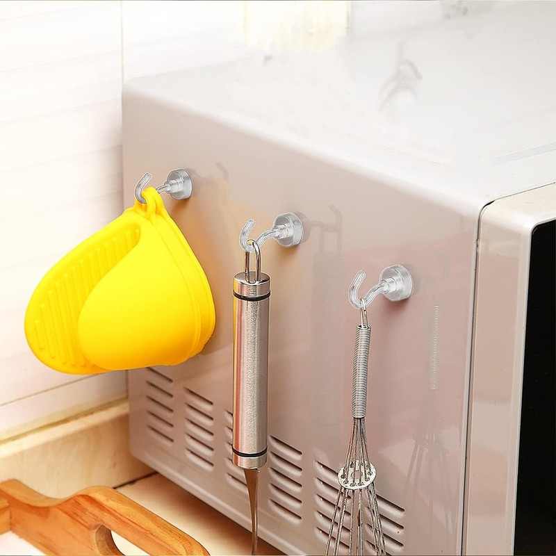 HRLORK 6 Pcs Magnetic Hooks Strong Magnetic Hooks for Cruise