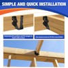 24PCS 2x4 Joist Hanger, Hurricane Ties,Black Powder Coating Joist Brackets