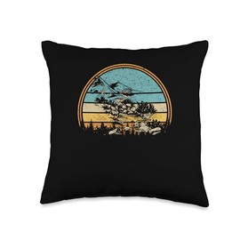 Outdoor Mountain Decor Hiker Gifts Hiking Gear Retro Forest Mountain Hobby Sport Hiker Camping Hiking Throw Pillow, 16x16, Multicolor