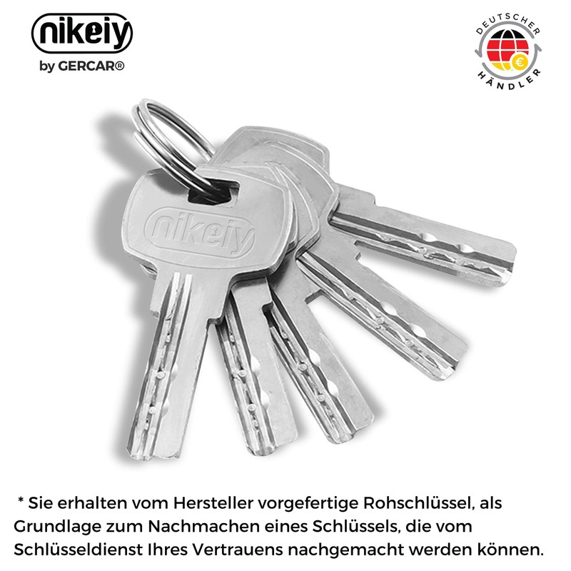 GERCAR 1 x Replacement Key for Knob and Double Cylinder