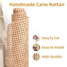 18" Width Cane Webbing Rattan Webbing 3.3Ft Natural Rattan Caning Material for Cabinet,Chair,Dresser, Furnitur,with 3/7.5" Groove Chair Caning