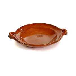Ancient Cookware, Mexican Clay Mini Flat Cazuela, 8 Ounces