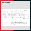 Kotarbau Bolt, Gate Latch / Door Latch, Slider for Sectional