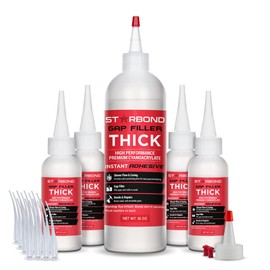 Premium Grade Cyanoacrylate (CA) Super Glue by STARBOND Gap Filler Thick 2000 CPS Viscosity Adhesive for Carpentry, Woodworking, Hobby Models, Archery Fletching (Thick, 2 Ounce) (16 Ounce)