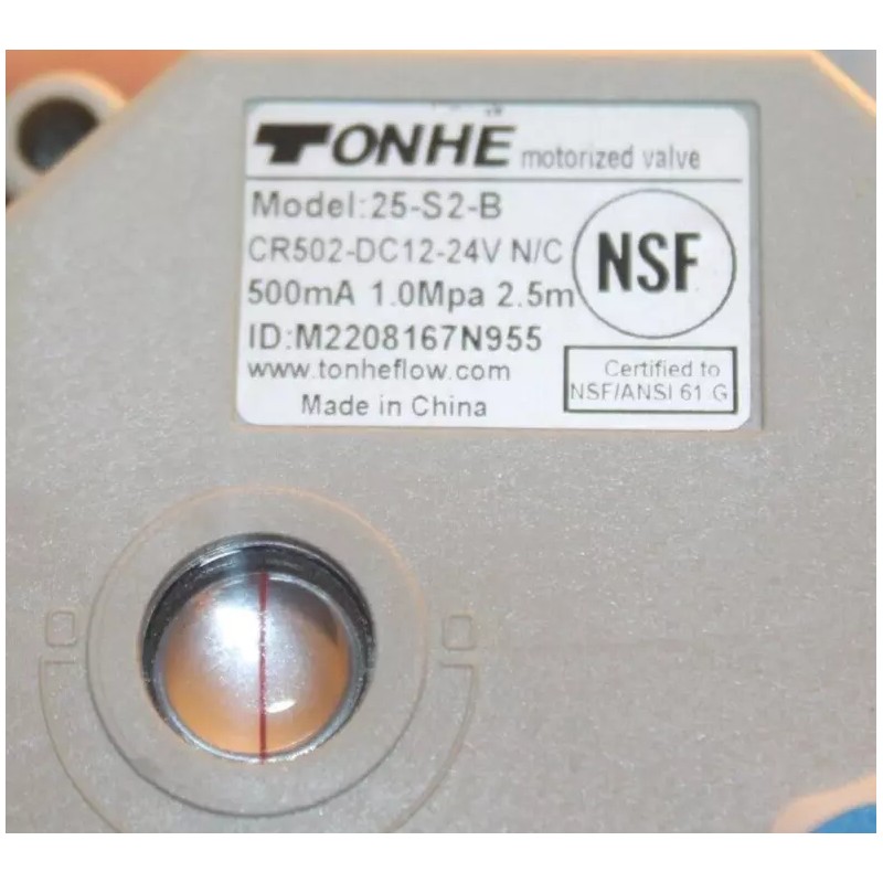 Tohne 1" Stainless Steel NSF-6 Motorized Ball Valve Power off/closed
