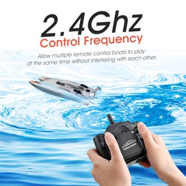 RC Boats for Kids Adult 25KM/H High Speed Racing Boat 2 Channels Remote Control Boat for Pool