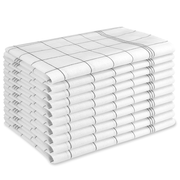 BARBONS Tea Towels Cotton Pack of 10 Kitchen Towels Tea