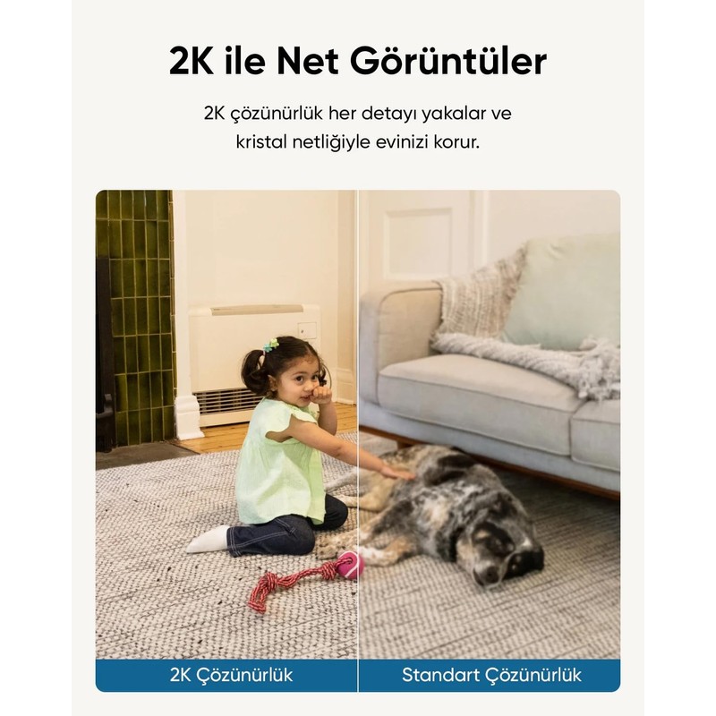 eufy Security C220 Indoor Surveillance Camera 2K Resolution 360° Rotatable