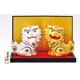 Yakushi Kiln Saiyo Good Fortune Shisasetto (Gold, Silver)