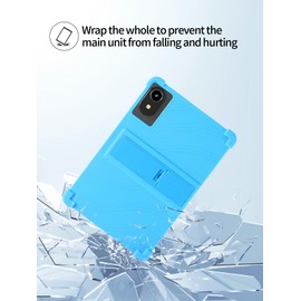 for ApoloMedia EP1095T 11" Tablet 2025 Android 15 Tablet Model Case,Soft Silicone Adjustable Stand Cover Lightweight Kids Friendly,SkyBlue.