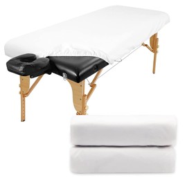 Luriseminger 2 x Stretch Cover for Massage Table Oil-Resistant Waterproof Cover for Massage Table Washable Massage Table Cover for Cosmetic Tables and Therapy Benches - 70 x 190 cm