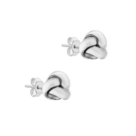 Carissima Gold Women's 9ct (375) Gold 7 mm Triple Knot Stud Earrings, 9ct Gold, No Gemstone