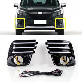 ECAHAYAKU LED Front Bumper DRL Fog Light With Sequential Turn Signal Light Fit For 2022-2024 Subaru Forester Accessories Daytime Running Driving Headlight