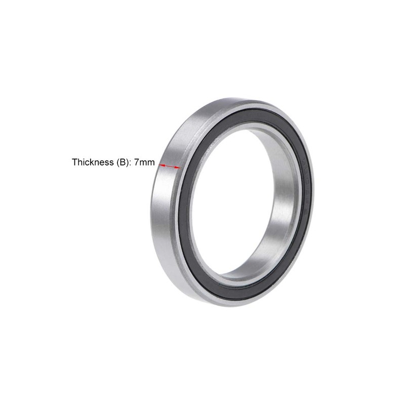 uxcell 6806-2RS Deep Groove Ball Bearing 30x42x7mm Double Sealed Chrome