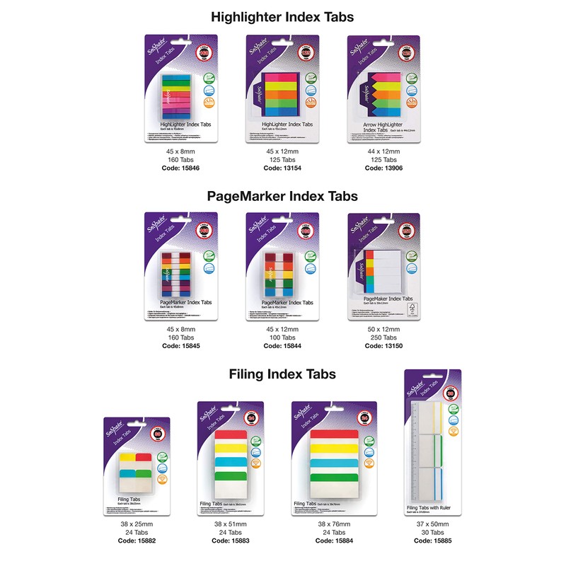 Snopake Index Tab PageMarkers 50 x 12 mm - 250