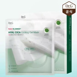 Dr. Jirai 닥터지 레드 블레미쉬 히알 시카 쿨링 겔 마스크린 10매 세트 Dr. Jart+ Red Blemish Hyaluronic Soothing Gel Mask Sheet 10pcs Set