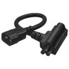 Power Splitter Cable, IEC C14 to C5 and NEMA 5-15R,