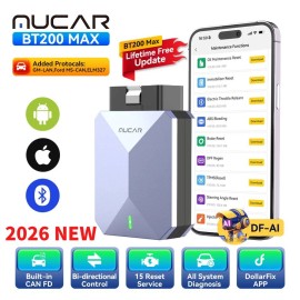 MUCAR BT200 Max OBD2 Scanner CAN FD Bi-Directional Control All System Diagnostic