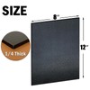 ABS Plastic Sheet 1/4 Inch Thick 8" x 12" (2-Pack)，Black