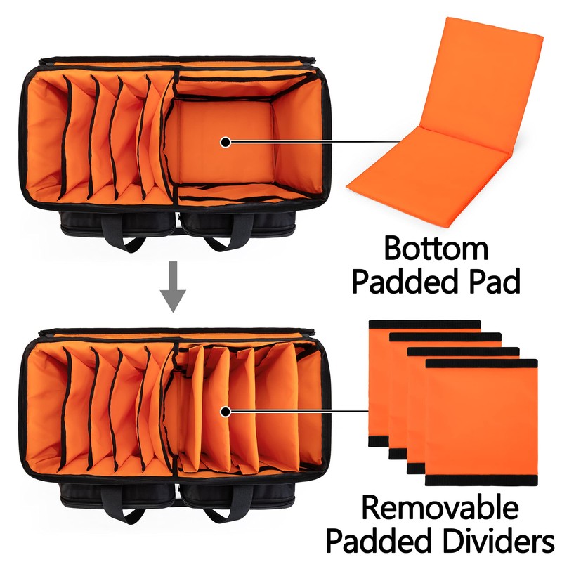 Trunab DJ Cable File Bag with Detachable Padded Bottom and