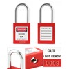 QWORK 4 Set of Red Ball Valve Lockout Device for