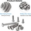 MEZOKUCEL 800Pcs M2 Round Head Self-Tapping Screws,Pan Head Self-Tapping Screws