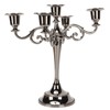 Metal Candelabra Black 5 Arms Elegant Colorfast Stable Wide Base