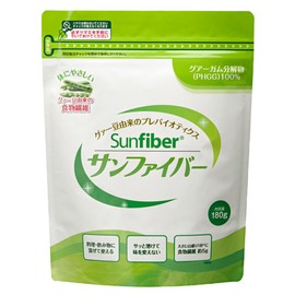 サンファイバー パック180g 計量スプーン付き グアー豆食物繊維 サッと溶けて味はそのまま 食物繊維 (グアーガム分解物/善玉菌) タイヨーラボ公式ストア限定セット