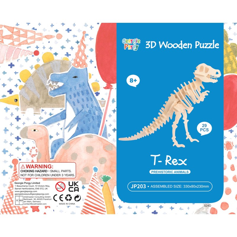 Georgie Porgy 3D Wooden Puzzle Animal Building Blocks For Children