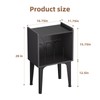 Record Player Stand, Vinyl Record Storage Table, Black