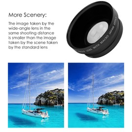 72mm Wide Angle Lens, 72mm 0.43X Wide Angle Macro Lens, for All Camera Lenses with 72mm Filter Hole with Storage Bag