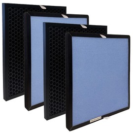Alvamoyle HSP001 Replacement Filter, Compatible with HSP001 Air Purifier, 4 Stage Filtration of Pre-Filter, Activated Carbon, Cold Catalyst and H13 True HEPA Filters, 2Pack