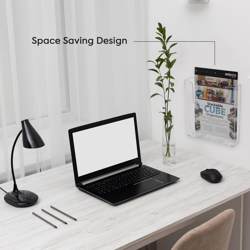 Deflecto Portrait Literature Stands for Display - A4 Wall Mounted