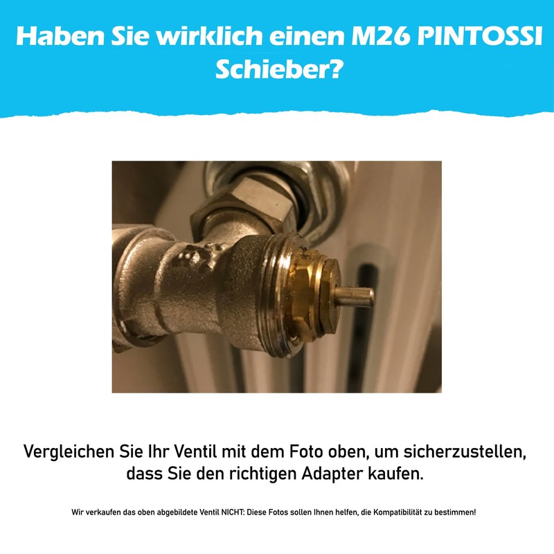 BLUMKRAFT Metal Adapter Compatible with Pintossi/Pintossi+c (Prototype) Radiator to M26x1.5
