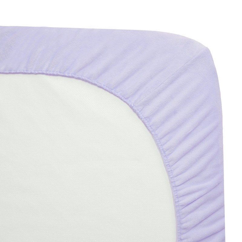 TL Care Heavenly Soft Chenille Mini Crib Sheet, Lavender, for