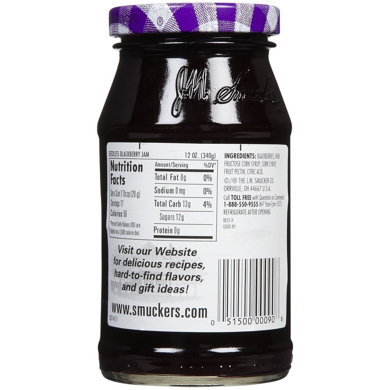 Smucker's Seedless Blackberry Jam - 12 oz